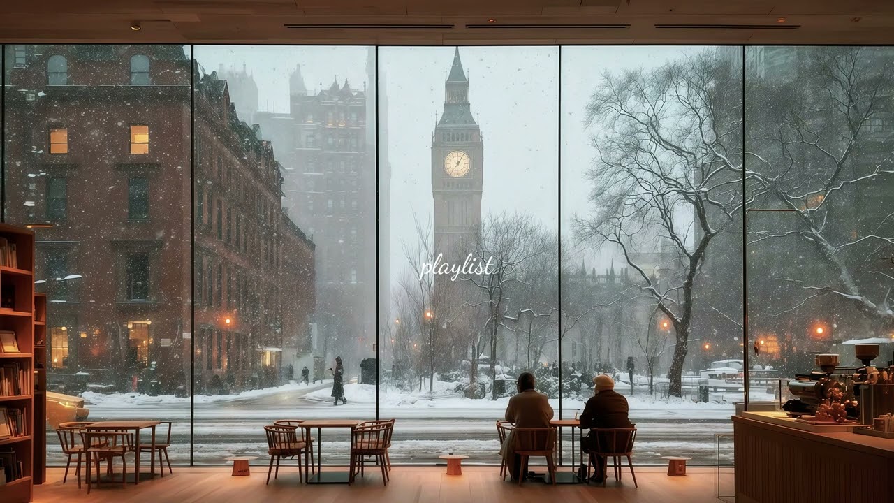 [playlist] 눈 내린 런던 카페, 조용히 흐르는 빈티지 재즈 | Chill Pluck