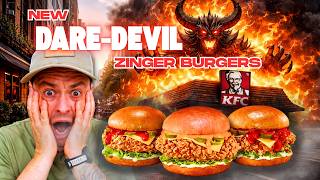 Taste Testing ALL THREE NEW KFC Daredevil Zinger Burgers!