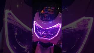 Pasang lampu alis RGB di motor N Max