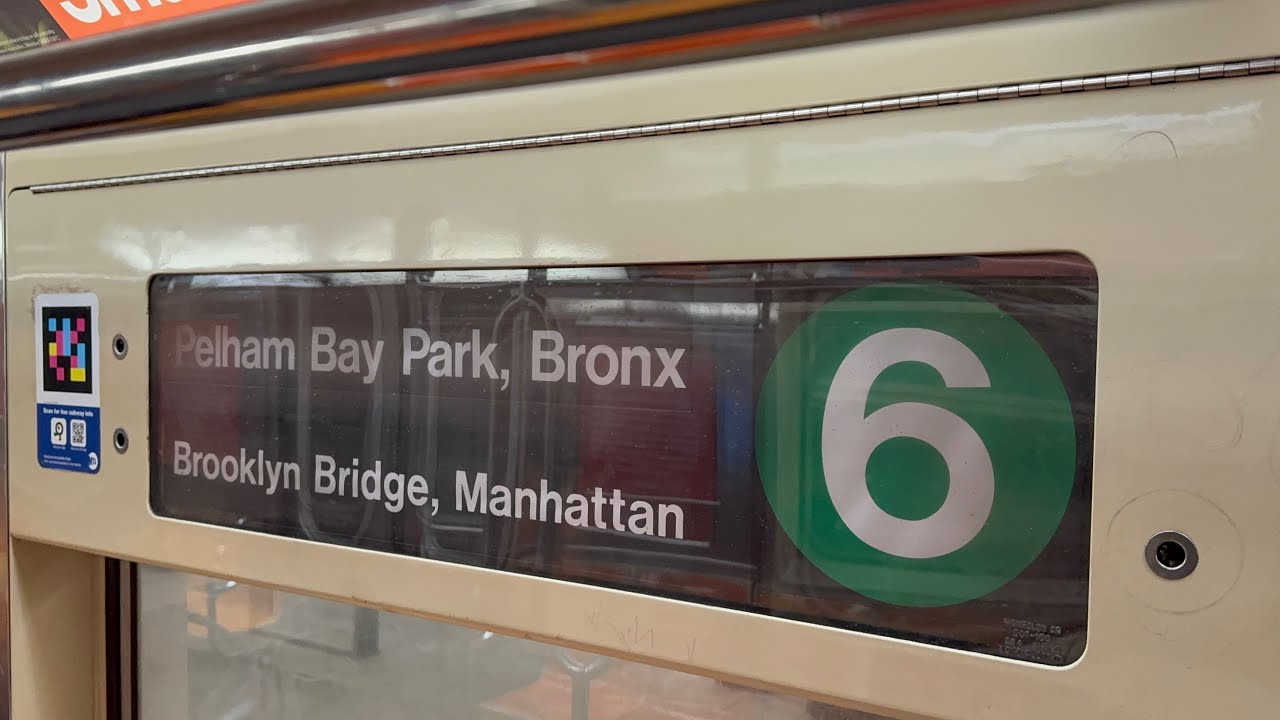 IRT Lexington Av Local: R62A (6) Train [Brooklyn Bridge-City Hall to Pelham Bay Park #4]
