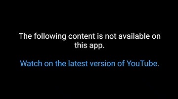 The following content is not available on this app. Watch on the latest version of YouTube.