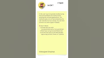 C# User Input chapter 11 ? #beginnerproject #csharpproject #techtutorial #shorts #shotsvideo #virol