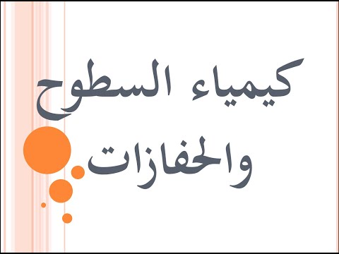 الامتزاز كيمياء السطوح والحفازات