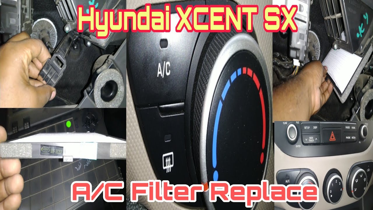 Hyundai SX AC filter replace How to Hyundai Xcent SX AC filter
