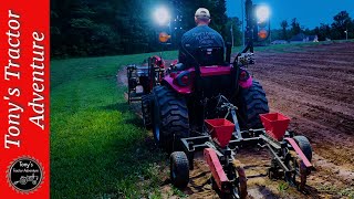 Small Tractor Planting At NIGHT! Can It be Done?