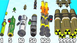 FULL GAMEPLAY in ROCKETS STACK 💣 BLEW UP ALL THE BOSS MONSTERS [From 1 to Secret LVL]