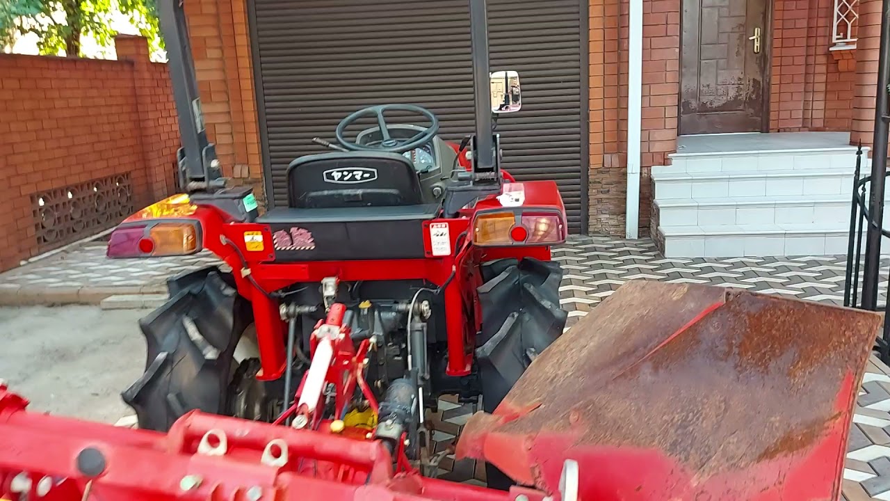 Японский трактор Yanmar AF 22 с почвофрезой.