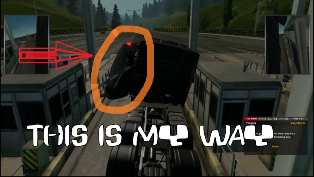 how to cross toll booth without payment @euro truck simulator