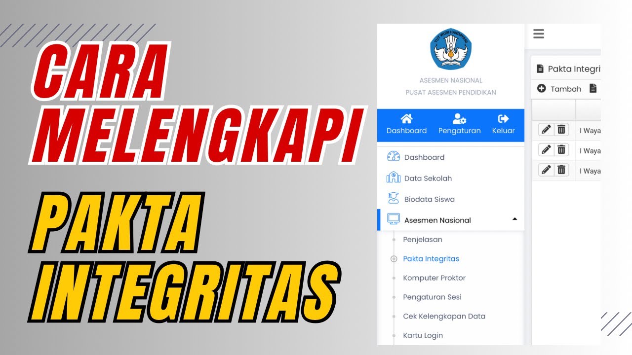 CARA MELENGKAPI PAKTA INTEGRITAS ANBK 2023