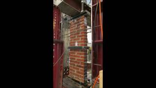 Out-of-Plane test QuakeShield Poly reinforced masonry