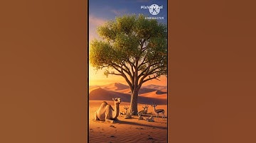 The camel saves the orange tree from drying up by seeing water 😭 #ai #tree #plants #water