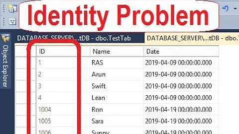 Solved Identity Not Working in SQL Server 2014/ 12/ 17. Identity jumped 1000.