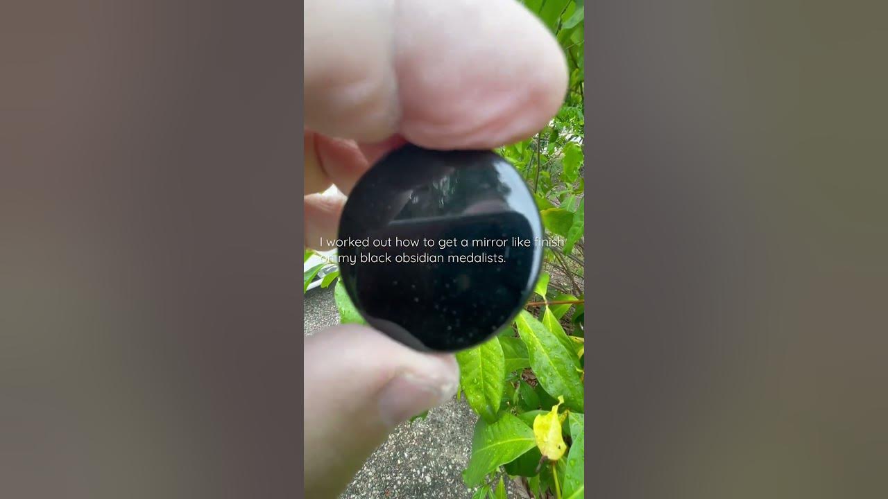 Creating beautiful black obsidian medallions for calm stones, pendants ...