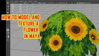 BUSH WITH FLOWER | Maya alpha texture | Maya texturing tutorial for beginners