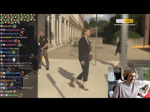 xQc reacts to 'Amber Why You Gotta Poop On The Bed !?' and Johnny passing by Fans😎