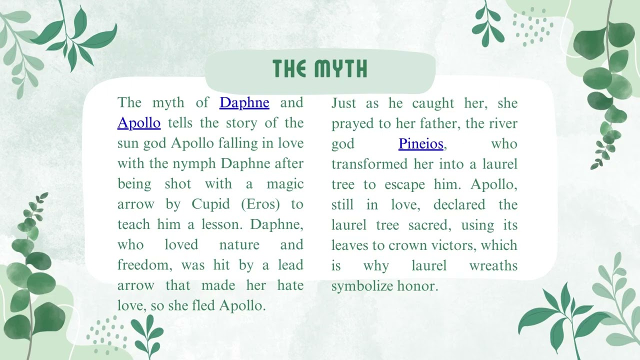 The myth of Daphne and Apollo