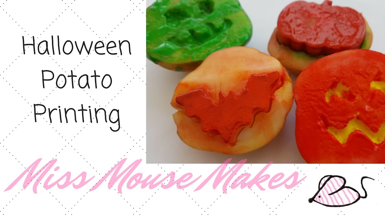 kawaii emoticons How to make a Halloween Potato Stamp, Halloween Crafts