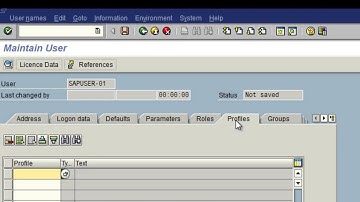 Create New SAP User [SU01]