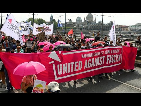 Masiva manifestación contra la extrema derecha en Dresde