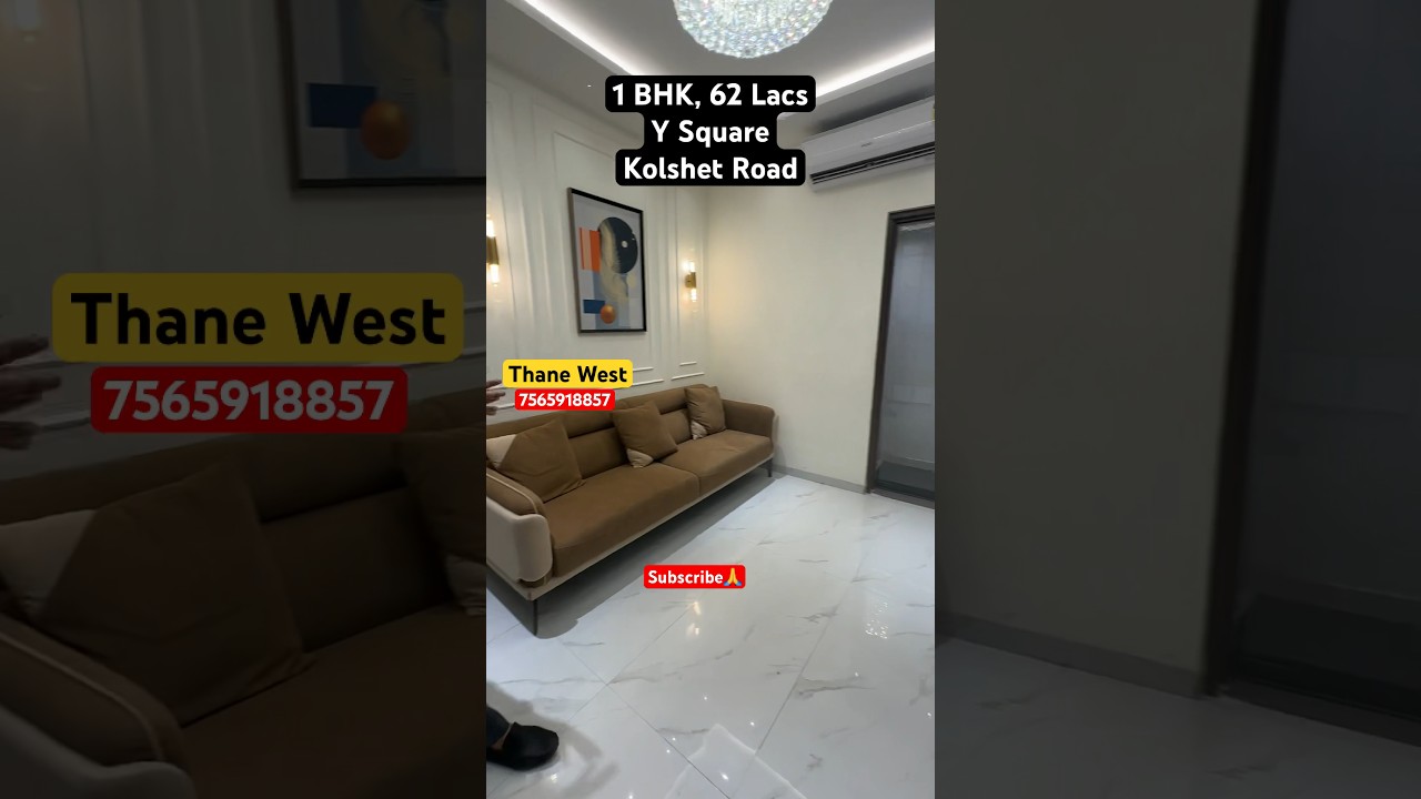 Y Square || 1 BHK || 62 Lacs || 393 SqFt || Kolshet Road, Thane #trending  #1bhk #ysquare #thane