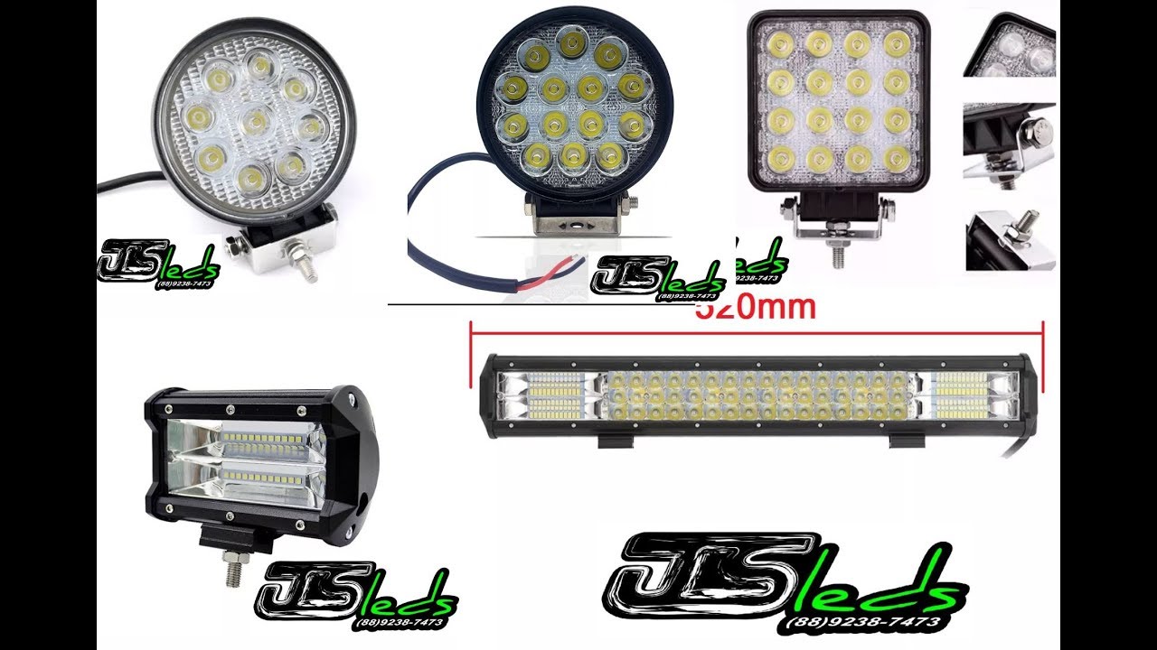 Faróis de milha LED 12/24V