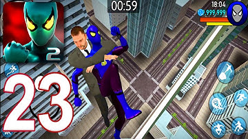Power Spider Rope Hero 2 - Gameplay Walkthrough Part 23 - Crime City (iOS,Android)