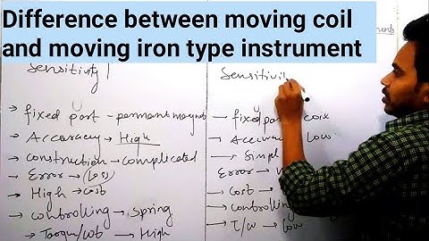 Lec11/difference between moving coil and moving iron type instruments || EIM || By jitendra Sir
