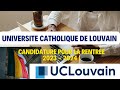 Universit catholique de louvain ucl en belgique  rentre 20232024