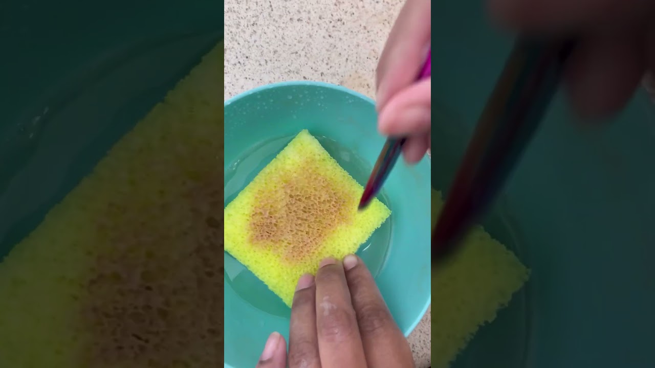 MAKEUP BRUSH CLEANING HACK 