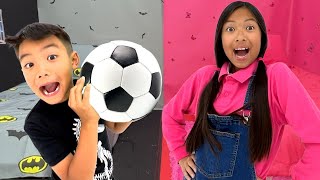 El Desafío de Color Rosa vs Negro de Wendy y Eric | ¿Cuál es tu color favorito?