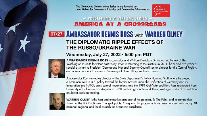 Amb. Dennis Ross with Warren Olney | America at a ...