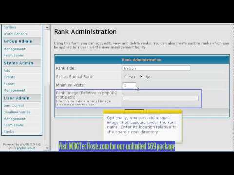 phpbb2 admin rank 1