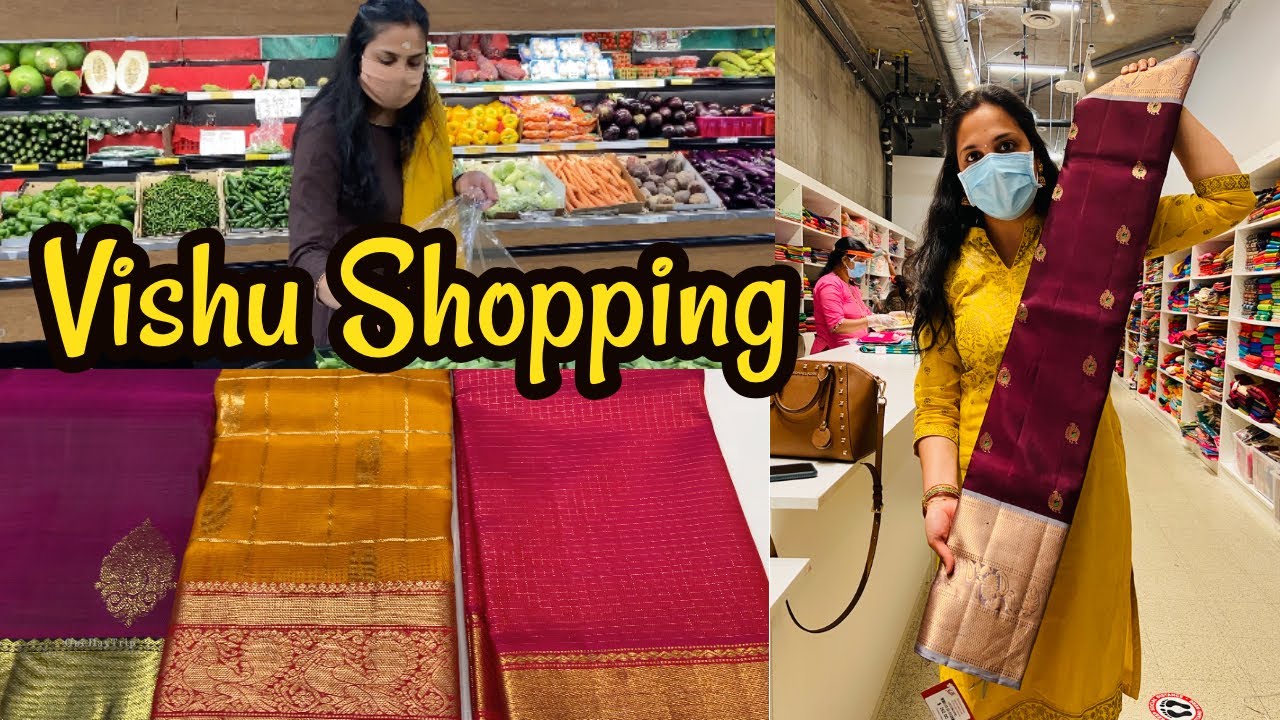 Vishu Shopping In California USA/Silk Saree Shopping In USA/Indian