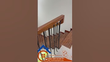 Mẫu cầu thang sắt nghệ thuật bắt sườn đẹp 2025