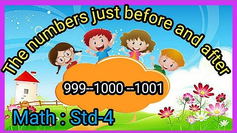 The numbers just before and after a given number | Std-4  Math: page no.-14