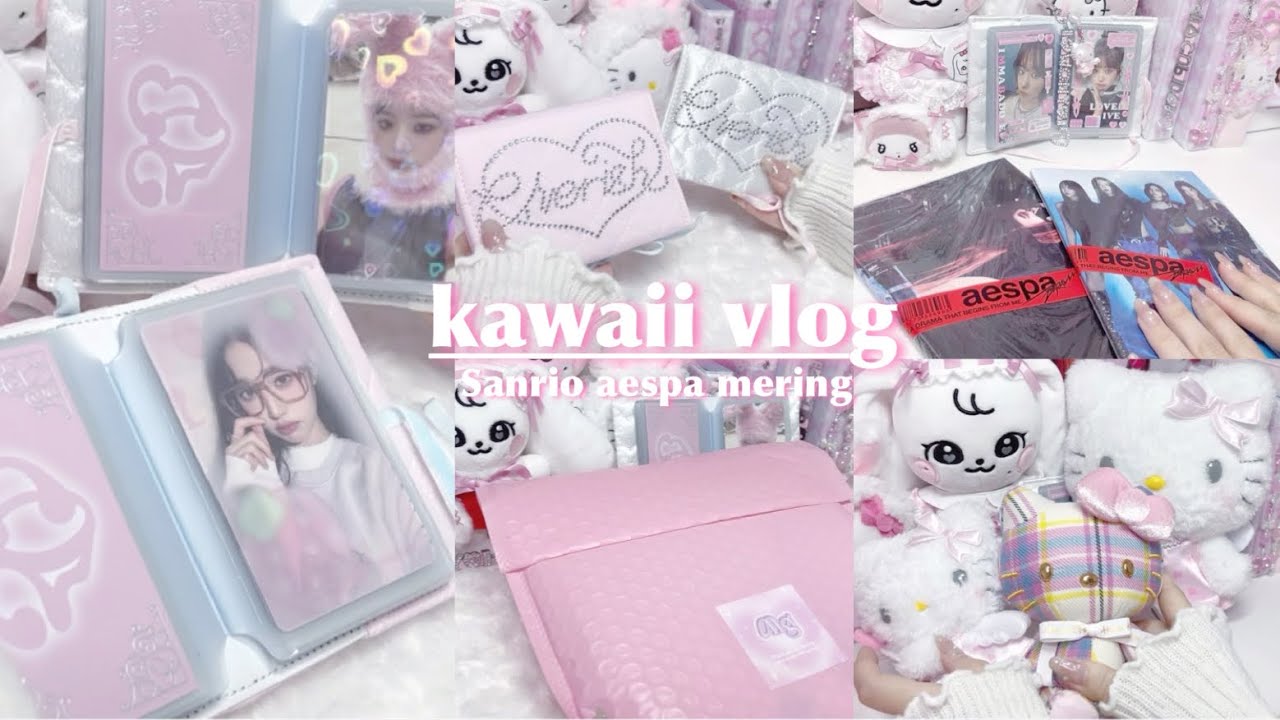 可愛いもの詰めました🎀/オタクの購入品紹介/aespa開封/아이브원영/サンリオ/Sanrio/ ive/다이브로그【unboxing】