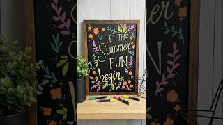 Easy Summer Blackboard Decoration | Step by Step Chalk Art for Beginners#summer #gotideal #chalkart