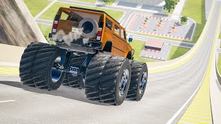 High Speed Jumps With Big Wheels – BeamNG.Drive