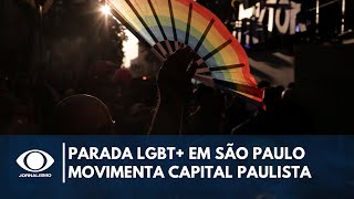 Parada LGBT+ em São Paulo movimenta capital paulista