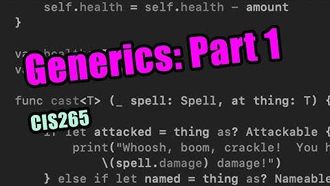 Generics (Part 1) feat. Protocols and Typealias!