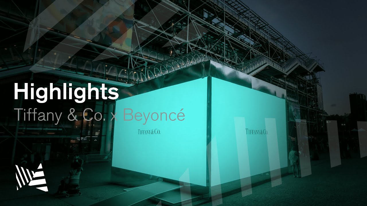 Tiffany & Co. X Beyoncé | Collection launch | LED cube | Paris Fashion ...
