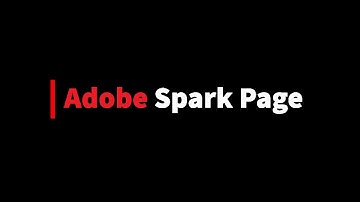 Adobe Spark Page Intro