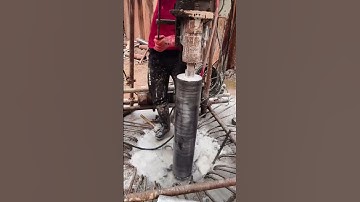 Have you ever seen drilling a hole through concrete ground?  #concretedrilling  #drillbitset