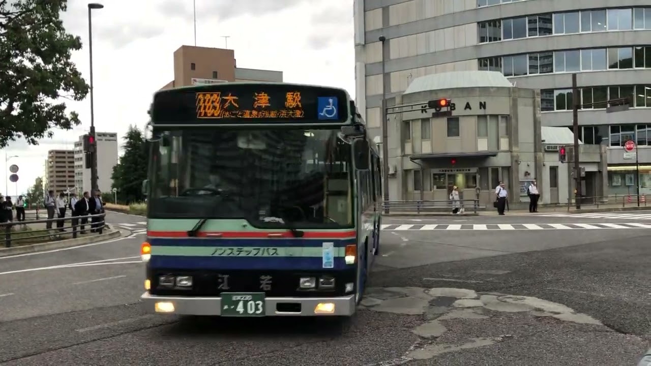 江若交通バス 滋賀230あ403 日野 レインボーHR 2007年製 103系統大津駅