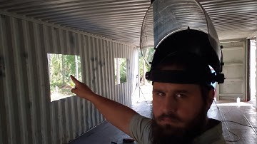 Container Home: Steel Window Reinforcements!