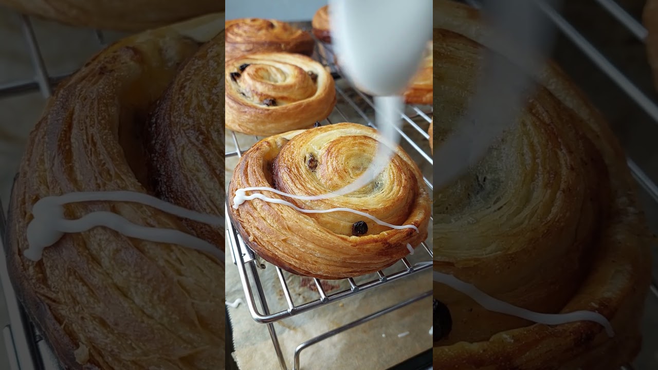 Homemade pain aux raisins made with sourdough... labour of love that pays off at the first bite!