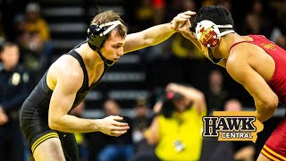 Iowa wrestler Spencer Lee talks about his performance in Hawkeyes' win against Iowa State