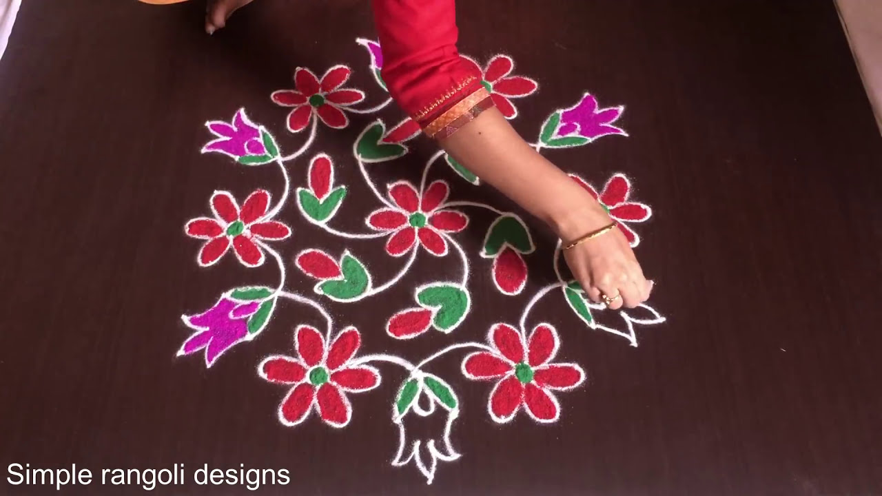 Daily Rangoli Designs 11 to 6 Dots