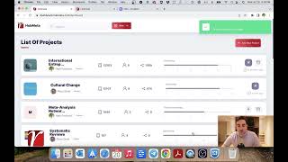 1-3 How to do a systematic review or a meta-analysis with HubMeta: Projects and Project Settings