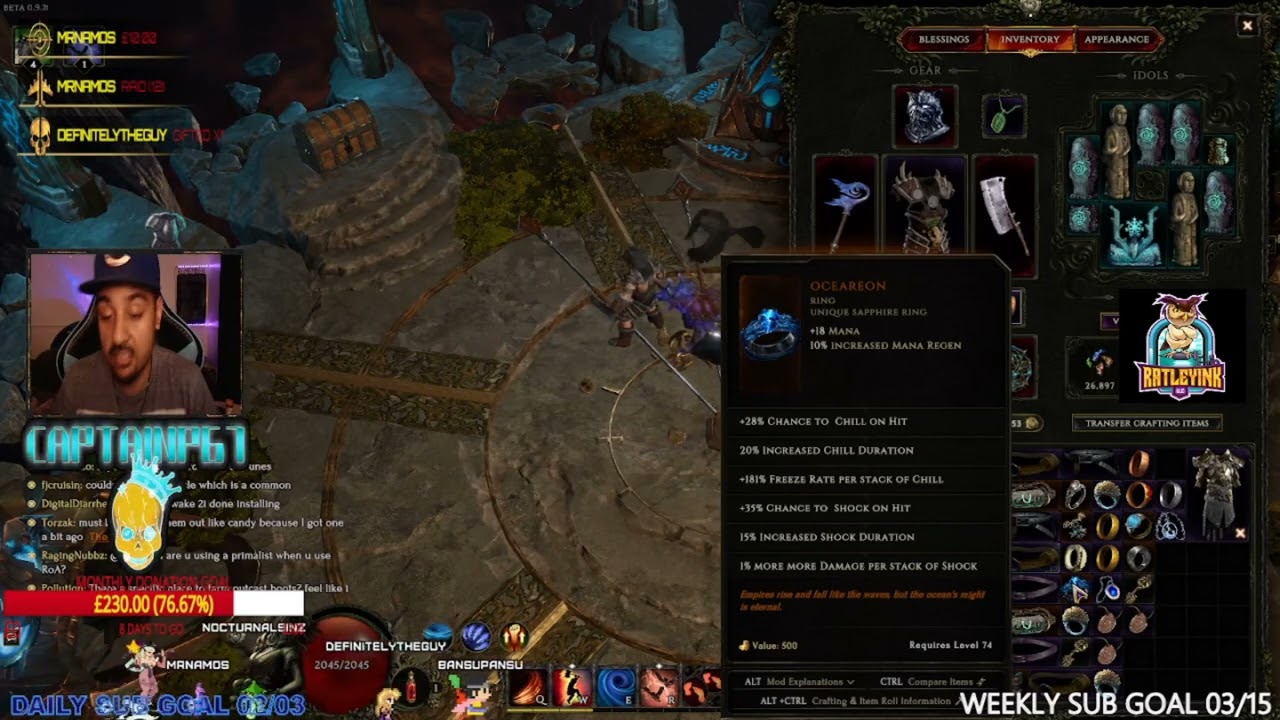 LAST EPOCH : OCEAREON UNIQUE ITEM OVERVIEW (SPONSORED BY RATLEY INK LLC)